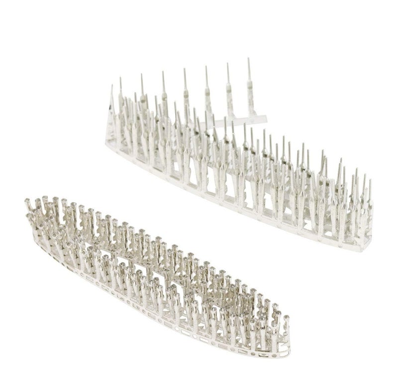 Ferwooh 100PCS 2.54mm 18-24awg Male Pin Crimp Terminal Connector + 100PCS Female Pins Connector Kits for Dupont Jumper Wire Cable - Image 2